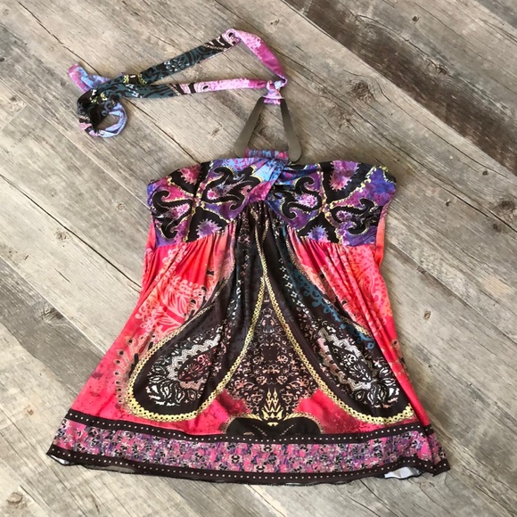 Boston Proper Bohemian Halter Top/Cami M - Picture 2 of 7